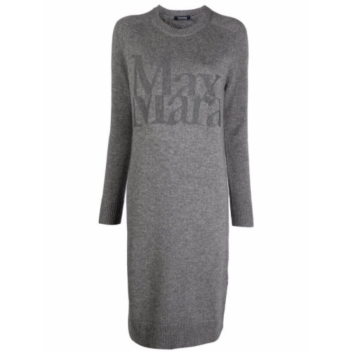 MaxMara/麥絲瑪拉 女士灰色羊毛連衣裙 CURSORE 003