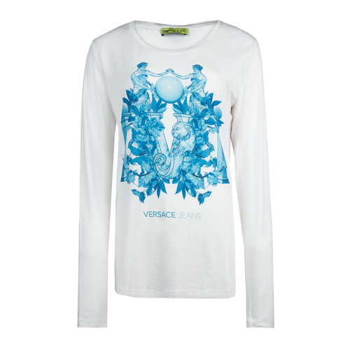 VERSACE/范思哲 女裝 服飾 圓領(lǐng)印花圖案 女士長袖T恤B2HMA7K7-6129