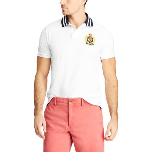 Polo Ralph Lauren/拉夫勞倫馬球  Custom定制修身網(wǎng)布男士短袖Polo衫468766