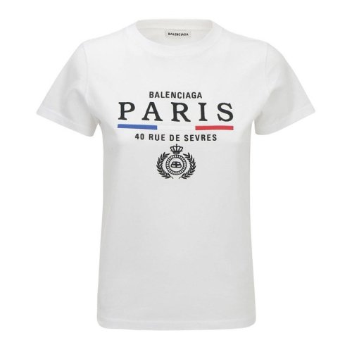  Balenciaga/巴黎世家 女士白色棉質(zhì)短袖T恤 578133-TGV48-9000 PLFSX