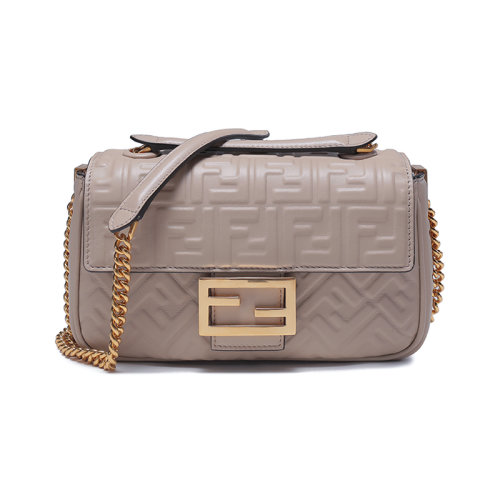 FENDI/芬迪  女士Baguette系列羊皮革法棍手提單肩斜挎包FF圖案 8BR793 AH9C