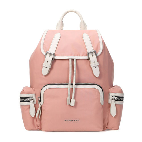 BURBERRY/博柏利  巴寶莉女包 The Rucksack 女士粉色尼龍時(shí)尚背包雙肩包 40800671