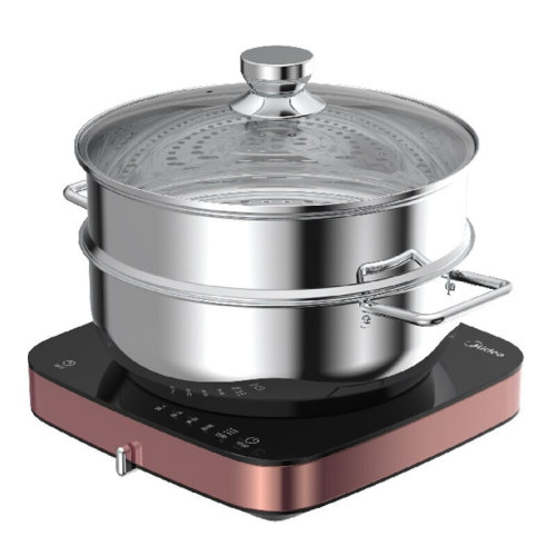 Midea/美的電磁爐多功能家用智能觸控微晶面板恒勻火迷你尺寸金屬機身C22-S301