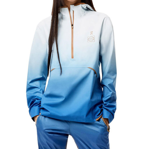 LOEWE/羅意威 22年春夏新款 女士漸變灰色滌綸防水長袖套頭夾克外套S929Y02X01-6229