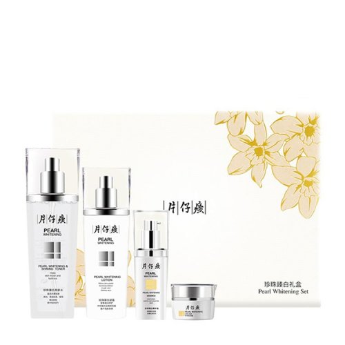 pianzaihuang/片仔癀 珍珠臻白禮盒4件套 淡斑美白改善暗沉補(bǔ)水煥亮護(hù)膚套裝（亮膚水120ml+凝露100ml+精華液40ml+膏30g）