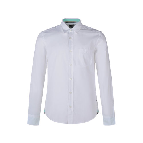 HUGO BOSS/雨果博斯 【22秋冬新款】 男士棉質(zhì)修身版長袖襯衫LOGO刺繡 50473605