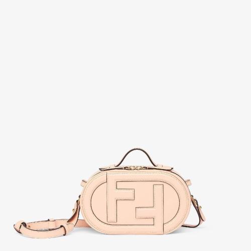  FENDI芬迪 22年秋冬 女士 單肩包 淺粉色皮革迷你手袋 8BS058A5DYF14N1