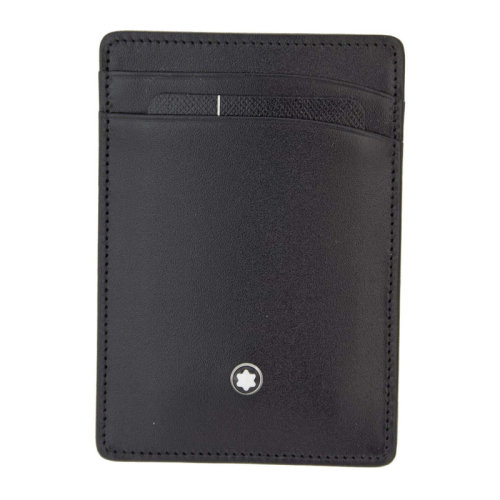 MontBlanc/萬寶龍 男士黑色牛皮短款卡包男包 107346
