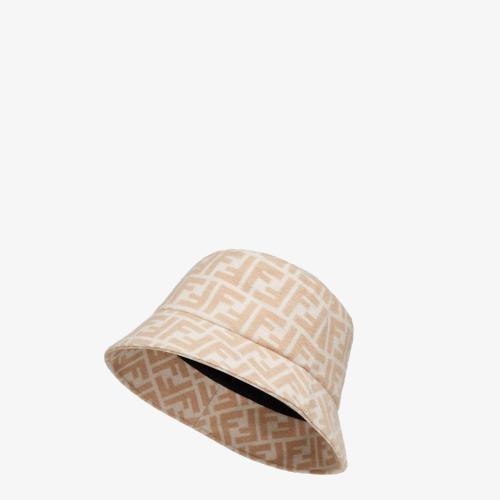  FENDI芬迪 22年春夏 女士 帽子 白色桑蠶絲和羊毛帽 FXQ813AALRF0QU5