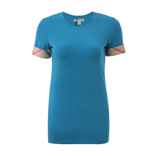 BURBERRY/博柏利 巴寶莉 女裝 burberry 短袖 T恤 burberry服裝 棉質(zhì)混紡圓領女士短袖T恤 短T 38869511 博柏利t恤