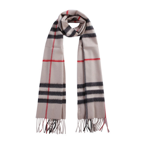 BURBERRY/博柏利 女士米色經(jīng)典英倫風(fēng)羊絨保暖御寒格紋圍巾圍脖 3954673