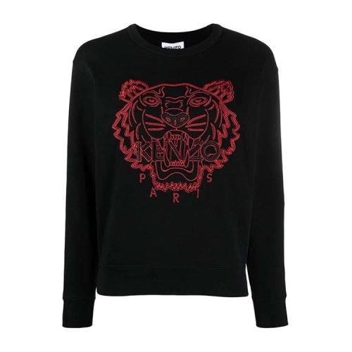 KENZO/高田賢三  女衛(wèi)衣  時尚 女性 紅色/黑色 虎頭圖案棉質 女衛(wèi)衣 FB52SW8244MN.21