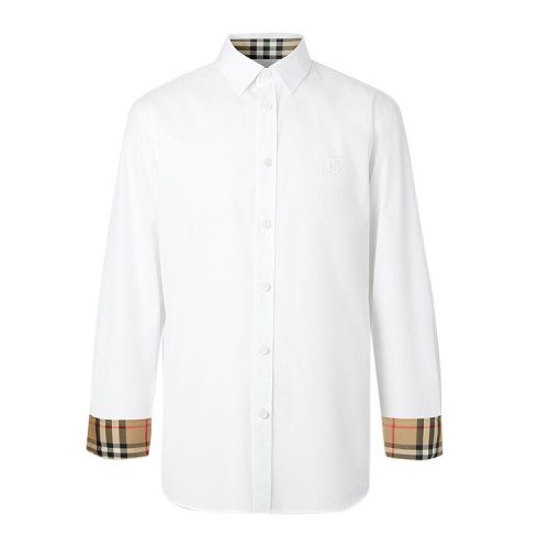 BURBERRY/博柏利 修身剪裁專屬標(biāo)識圖案彈力男士長袖襯衫 8032308 1