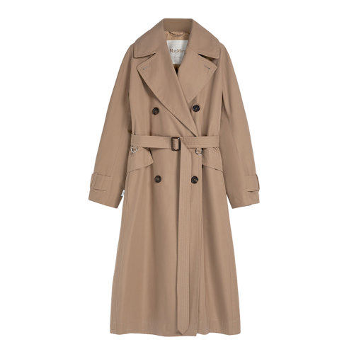 MaxMara/麥絲瑪拉 22年早春新款 DTRENCH系列 女士鴿子灰色純棉防水長款風(fēng)衣9021112706027