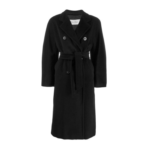  MaxMara/麥絲瑪拉 女士黑色羊毛大衣 10180199 003 PLFSX