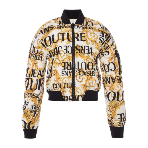 VERSACE JEANS/范思哲牛仔 女士拼色印花經典巴洛克印花拉鏈開合雙面飛行員夾克外套 E5HUA975-25055 多色可選