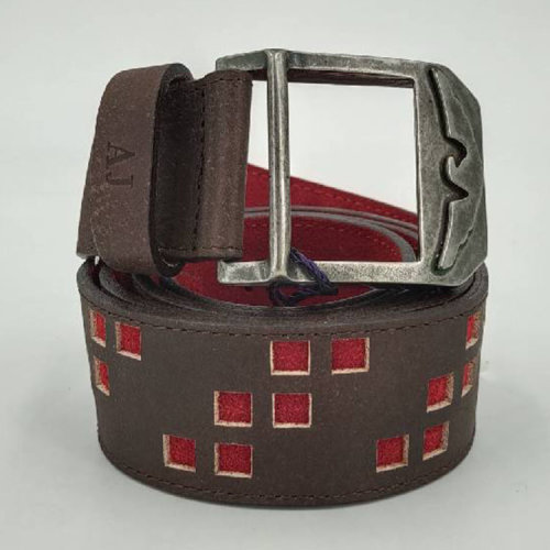 ARMANI JEANS/阿瑪尼牛仔 男士棕色腰帶 90#T6183 W8 38 瑕疵折扣