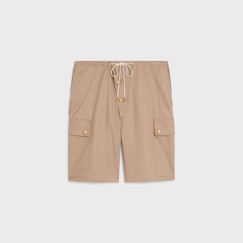  CELINE賽琳思琳 22年秋冬 女士 短褲 科技棉質(zhì)工裝短褲 2Z168004N.02BG