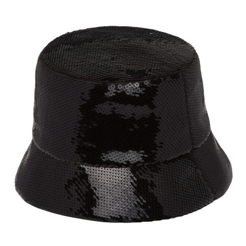 PRADA/普拉達(dá) 秋冬 女士黑色亮片漁夫帽1HC137_2D0N_F0967