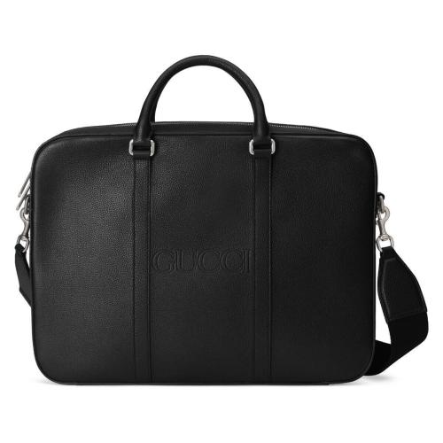  GUCCI古馳 22年秋冬 男士 飾Gucci標(biāo)識商務(wù)包 674174 0E8JN 1000