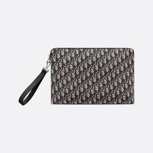  DIOR迪奧 22年秋冬 男士 手拿包 A4 拉鏈?zhǔn)帜冒?2ESCA421YKY_H27E