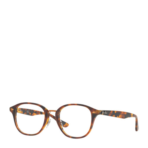 【SALE】Ray-Ban/雷朋 簡(jiǎn)約復(fù)古舒適方圓形板材全框男女款光學(xué)鏡架咖啡棕色框近視眼鏡框眼鏡架 RX5355F 51mm Ray-Ban 雷朋