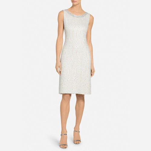 St.John/盛薔籃式鑲嵌針織女士連衣裙K1500A1