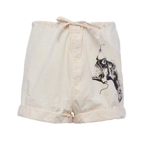 PRADA/普拉達 22年早春新款 男士象牙色印花棉質百慕大短褲SPH173_10IU_F0304_S_221