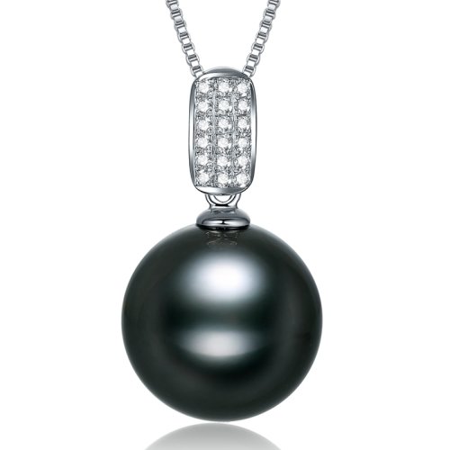 【新品】SANDYRILLA/仙蒂瑞拉 品牌設(shè)計(jì) 18K金鉆石12-13mm大溪地黑珍珠吊墜