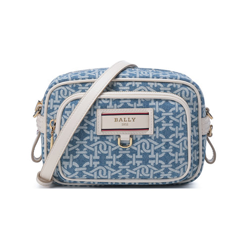 BALLY/巴利 【22春夏新款】 女士B-Echo系列織物單肩斜挎包迷你款 EILLEN DMN