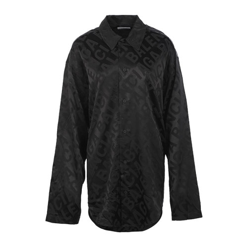 Balenciaga/巴黎世家22春夏簡約純色寬松女士長袖襯衫 681631TLO5