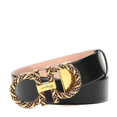 Salvatore Ferragamo/菲拉格慕 女士牛皮板扣式皮帶腰帶 23B693