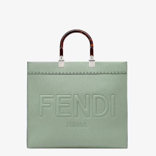  FENDI芬迪 22年秋冬 女士 手提包 薄荷綠皮革手提袋 8BH386ALFYF1HZM