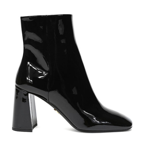 PRADA/普拉達(dá) 女士漆皮方形鞋頭短靴 1T722L 069 F 085