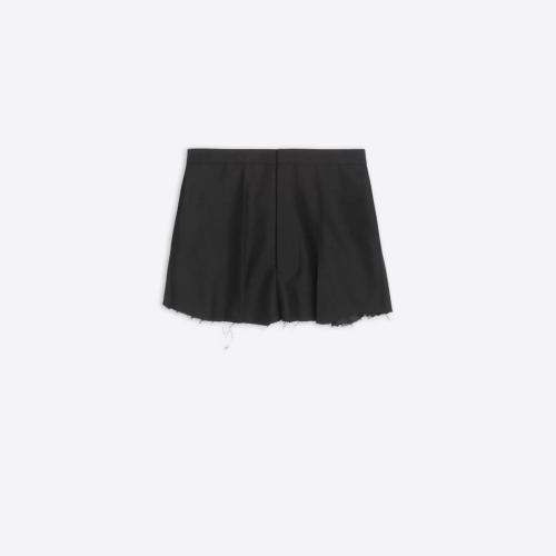  BALENCIAGA巴黎世家 22年春夏 女士 半身裙 Womens Tailored Cut-up Skirt  in Black 702043TT