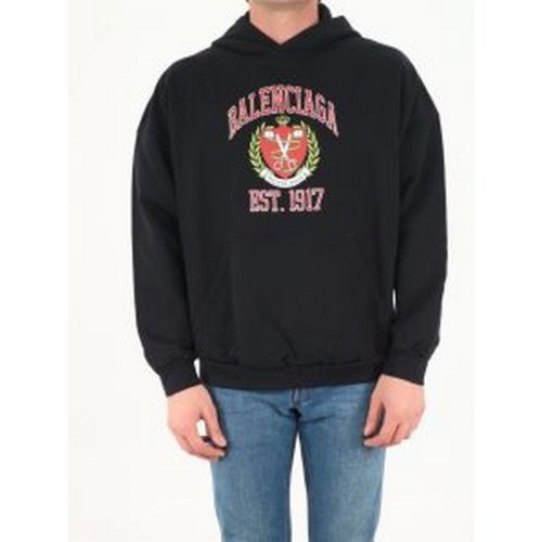  Balenciaga/巴黎世家 男士黑色棉質(zhì)衛(wèi)衣 675003 TLV90 1076 PLFSX