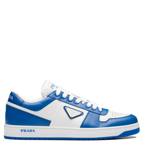 PRADA/普拉達 22年早春新款 Downtown系列 男士白色/鈷藍色皮革運動鞋2EE364_3LKG_F098Z