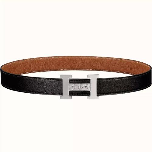  HERMES愛馬仕 22年秋冬 男士 腰帶 Boucle de ceinture H Gourmette %26a; Cuir de ceinture rev