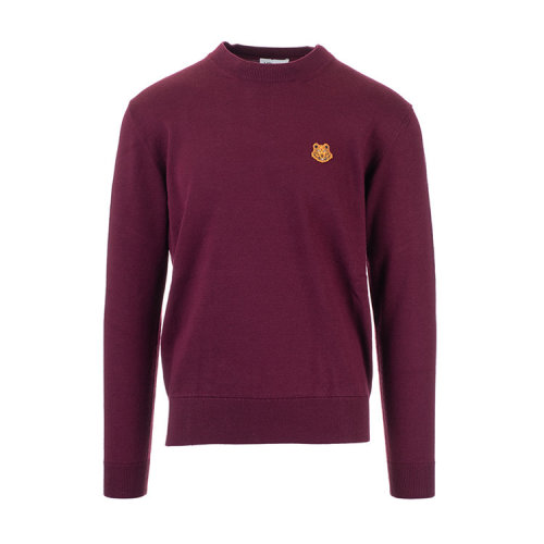 KENZO/高田賢三  凱卓男裝 經(jīng)典小虎頭圖案   百搭 男士羊毛時尚圓領(lǐng)秋冬針織衫/毛衣 FA65PU5373TA.25