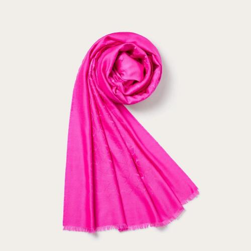  VALENTINO華倫天奴 22年秋冬 女士 披肩 éTOLE VLOGO SIGNATURE EN SOIE ET LAINE 70?X?200