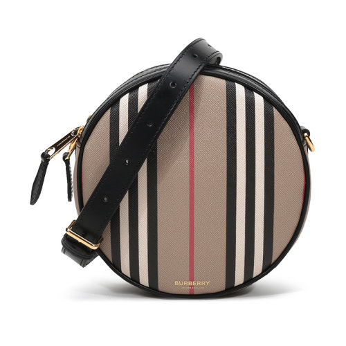 BURBERRY/博柏利 BURBERRY 女款環(huán)保帆布圓形Louise路易絲包單肩斜挎包腰包 80272931