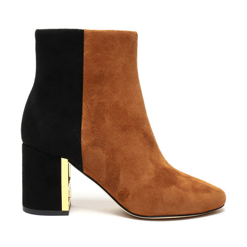 ToryBurch/湯麗柏琦女士皮革粗跟低筒靴短靴56119