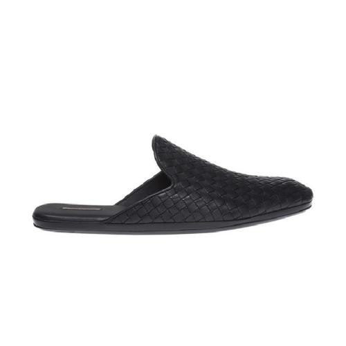  Bottega Veneta/葆蝶家 男士黑色皮革拖鞋 451862V0AH01000 PLXSX