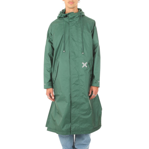 KENZO/高田賢三 男士綠色尼龍百搭長款風(fēng)衣外套