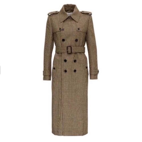 CELINE/賽琳  百搭英倫風雙排扣女士大衣2M402 222K 17TB