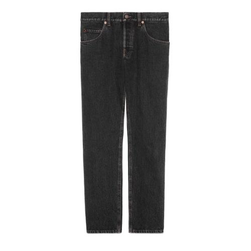  GUCCI古馳 22年秋冬 男士 錐形環(huán)保石磨水洗牛仔褲 408637 XDBK8 1000