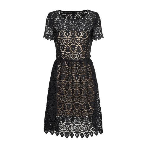 Emporio Armani/安普里奧阿瑪尼 藏藍(lán)色 女士蕾絲連衣裙 2NA40T-22400-828