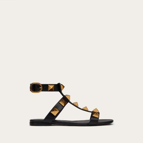  VALENTINO華倫天奴 22年秋冬 女士 平底涼鞋 SANDALES ROMAN STUD EN VEAU WW2S0BU8ZWM0NO