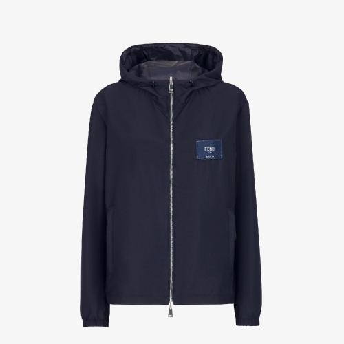  FENDI芬迪 22年秋冬 男士 夾克 藍(lán)色尼龍夾克 FW1088A9RSF03LQ