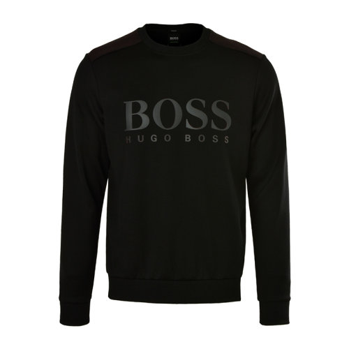 HUGO BOSS/雨果波士 男裝 服飾 深色系棉質(zhì)BOSS標(biāo)時(shí)尚休閑長(zhǎng)袖T恤 男衛(wèi)衣